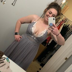 Free People NWOT Lavender Lace Maxi Dress